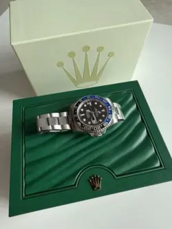 2016 ROLEX GMT MASTER II BATMAN STAINLESS STEEL OYSTER BRACELET 116710BLNR