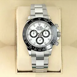 ROLEX COSMOGRAPH DAYTONA 40MM WATCH 40 MM STAINLESS STEEL WHITE