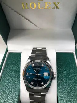 DATE 34MM NAVY