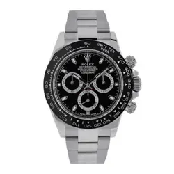 ROLEX DAYTONA WATCH 40MM BLACK INDEX HOUR MARKERS DIAL STAINLESS STEEL 116500LN