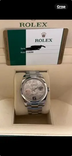 36MM SILVER FLORAL