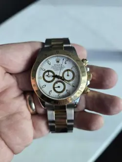 ROLEX DAYTONA 116523 WHITE DIAL STEEL YELLOW GOLD TWO TONE