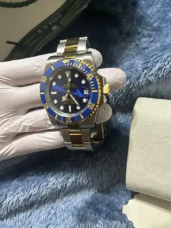 WITH BLUE BEZEL