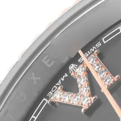 ROLEX DATEJUST 36 STEEL EVEROSE ROSE GOLD DIAMOND MENS WATCH 126231 BOX CARD