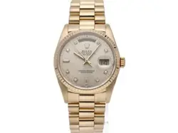 ROLEX Day Date Watch 10P Diamonds 18238A(E) #L054
