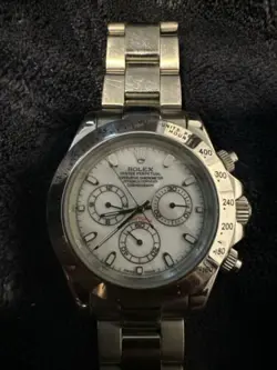Rolex Daytona Oyster Perpetual 24 Hours Of Dayton/ Pearl Dial/ Steel Watch.