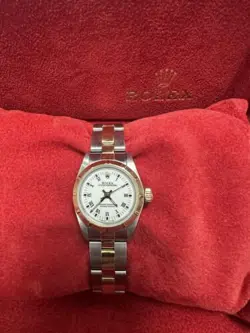 Rolex 67233 Ladies 14kt/Stainless Oyster Perpetual 26mm Full Set