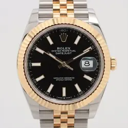 ROLEX DATEJUST 126333 SS×YG AT BLACK DIAL 2 EXTRA LINKS
