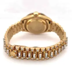 Rolex President 26 mm 18k Yellow Gold Full Custom Diamonds 8 ct. Ladies 69178