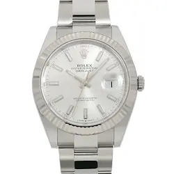 ROLEX DATEJUST 41 126334 SILVER W R45_1118