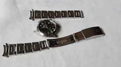 Vintage Rolex 6466 Boy Size 30mm Olive Green Dial Hand-Winding Watch 1967