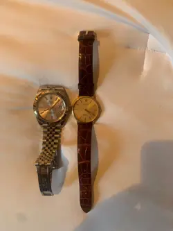 modern and vintage rolex watch men white gold and brown