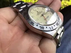 Rolex Explorer II 16550 Cream Yellow Rail Dial Men’s Wristwatch Rare Model 1987?