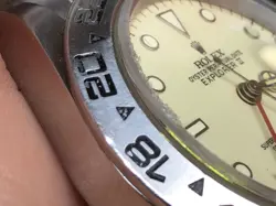 Rolex Explorer II 16550 Cream Yellow Rail Dial Men’s Wristwatch Rare Model 1987?