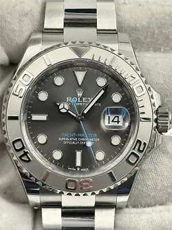 ROLEX YAHTMASTER 40MM RHODIUM DIAL STAINLESS STEEL BRACELET 126622 B&P 2021