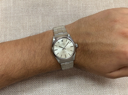 Rolex Air-King Precision Steel Silver Dial Rivet Mens 34mm Vintage Watch 5500
