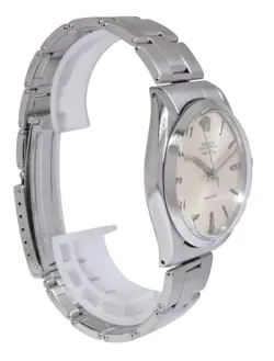 Rolex Air-King Precision Steel Silver Dial Rivet Mens 34mm Vintage Watch 5500