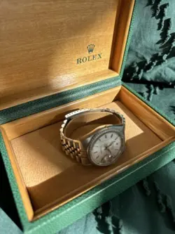 ROLEX DATEJUST 16200 SILVER JUBILEE BRACELET WITH SILVER BEZEL