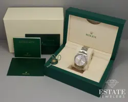 Rolex Oyster Perpetual 41mm Silver Dial Smooth Bezel 124300 Mens Watch i17471