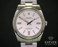Rolex Oyster Perpetual 41mm Silver Dial Smooth Bezel 124300 Mens Watch i17471