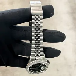 ROLEX DATEJUST 36 OLIVE GREEN STAINLESS STEEL JUBILEE DIAMOND BEZEL ref: 16234