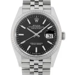 ROLEX DATEJUST 36 126234 BLACK BAR 5 ROWS JUBILEE BRACELET RANDOM NUMBER SEC...