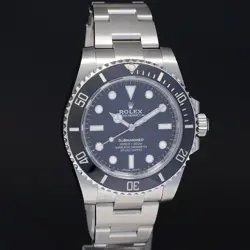 2018 MINT ROLEX SUBMARINER NO-DATE 114060 STEEL BLACK CERAMIC 40MM WATCH BOX