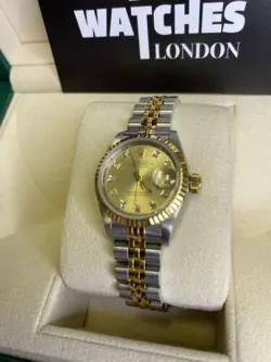 Rolex Datejust 69173 Ladies 26mm 90s Model Box and Papers Factory Diamond Dial