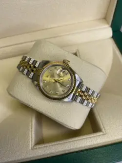 Rolex Datejust 69173 Ladies 26mm 90s Model Box and Papers Factory Diamond Dial