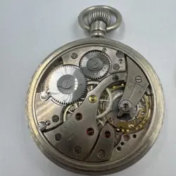 Vintage WWII Rolex A 9988 British Military Stainless Steel Pocket Watch Working