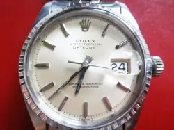 Rolex Men's Watch Datejust 1603 34mm Ivory Dial Silver Band Polished From Japan