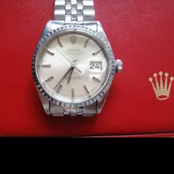 Rolex Men's Watch Datejust 1603 34mm Ivory Dial Silver Band Polished From Japan