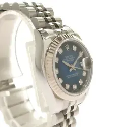 ROLEX DATEJUST 179174 G 10P DIAMOND K18WG 750 SS BLUE GRADATION dial  379531
