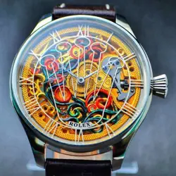 Marriage Watch Skeleton Rolex wristWatch Men Vintage Antique 48mm Custom Used