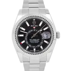 NEW AUGUST 2024 PAPERS ROLEX SKY-DWELLER BLACK 42MM OYSTER 18K WATCH 336934 BOX