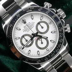 ♛ROLEX COSMOGRAPH DAYTONA SILVER OYSTER WATCH