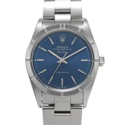 USED ROLEX AIR KING 14010 BLUE CASE: 34×34MM BAND: 19CM MEN'S WATCH #1112119