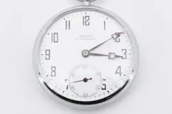 ROLEX Standard Vintage Pocket Watch 1408 Manual Winding Platinette Auth #921