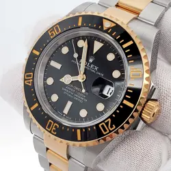 ROLEX SEA-DWELLER 43MM TWO-TONE YELLOW GOLD 126603 STEEL BLACK WATCH
