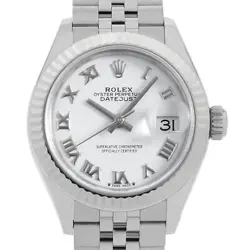 ROLEX DATEJUST 279174 WHITE ROMAN 5 ROW JUBILEE BRACELET RANDOM NUMBER SECON...