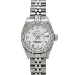 USED ROLEX DATEJUST 69174 WHITE CASE: 26×26MM LADIES WATCH #1122119