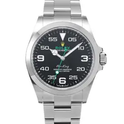 USED ROLEX AIR KING 126900 BLACK CASE: 40×40MM MEN'S WATCH #111819