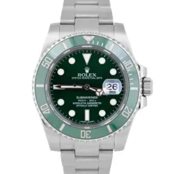 MINT ROLEX SUBMARINER DATE HULK GREEN CERAMIC STAINLESS WATCH 116610 LV