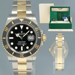 2023 NEW PAPERS ROLEX SUBMARINER 41MM BLACK 126613LN TWO TONE GOLD STEEL WATCH