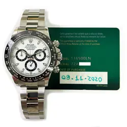 2020 ROLEX COSMOGRAPH DAYTONA 'PANDA', 40MM, STAINLESS STEEL, WHITE DIAL, 116...