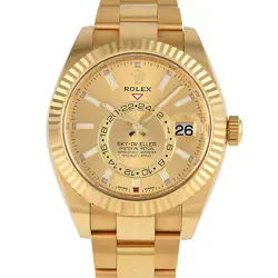 ROLEX SKY-DWELLER CHAMPAGNE DIAL WATCH 326938