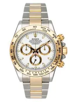 ROLEX DAYTONA 116503 WHITE DIAL TWO TONE MENS WATCH BOX PAPERS