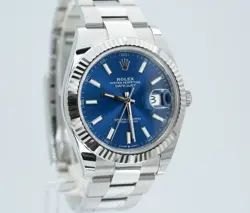 2024 ROLEX DATEJUST 41MM 126334 BLUE DIAL OYSTER STAINLESS STEEL BOXES/PAPERS!
