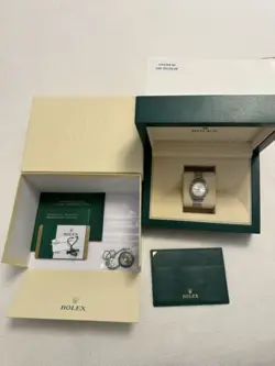 LADIES WOMEN’S STAINLESS STEEL ROLEX OYSTER PERPETUAL WATCH 176200   BOX   TAGS