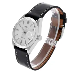 ROLEX OYSTERDATE PRECISION SILVER DIAL STEEL VINTAGE MENS WATCH 6694